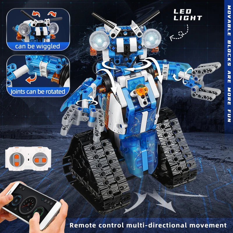 MOULD KING 15059 15078 Robot Toys The APP&RC Motorized Robot With Led Part