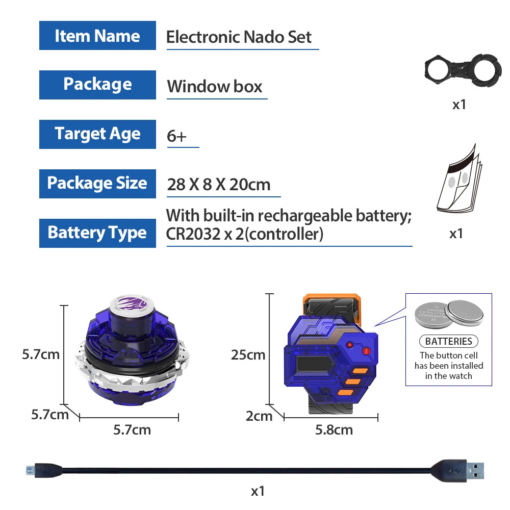 Infinity Nado 3 Electronic Thunder Stallion & Skyshatter Fiend & Controller