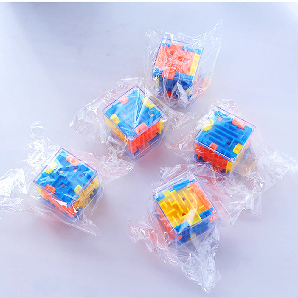 10Pcs Fun 3D Cube Rolling Beads Maze Educational Toys