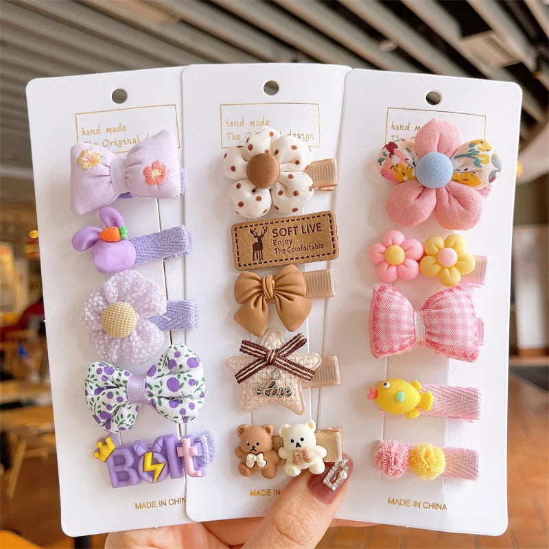 5Pcs Baby Hairpins Kids Girl Hair Accessories