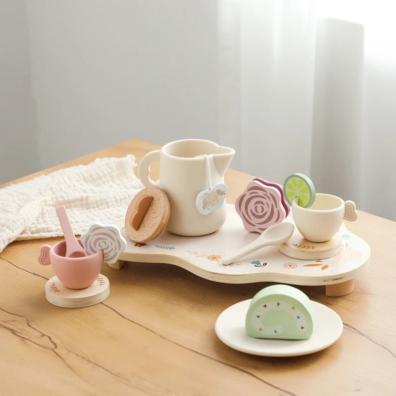 Wooden Afternoon Tea Set