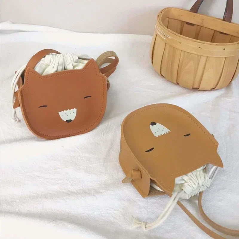 Cute Kids Mini Crossbody Bag for Toddler Girls PU Leather