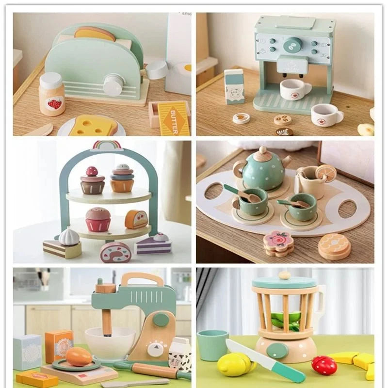 Wooden Kitchen Pretend Play