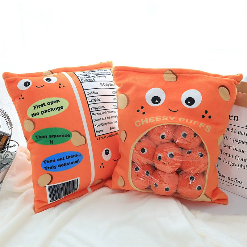 Japan Ramen Snack Throw Pillow In a Bag Stuffed