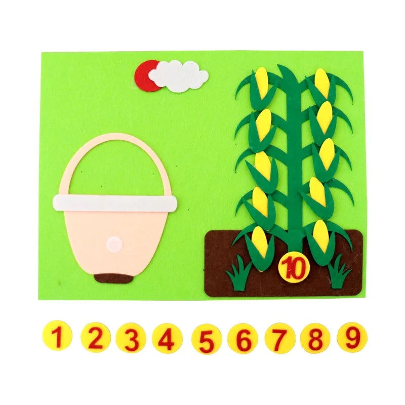 Kids Montessori Math Toys Picking Vegetables