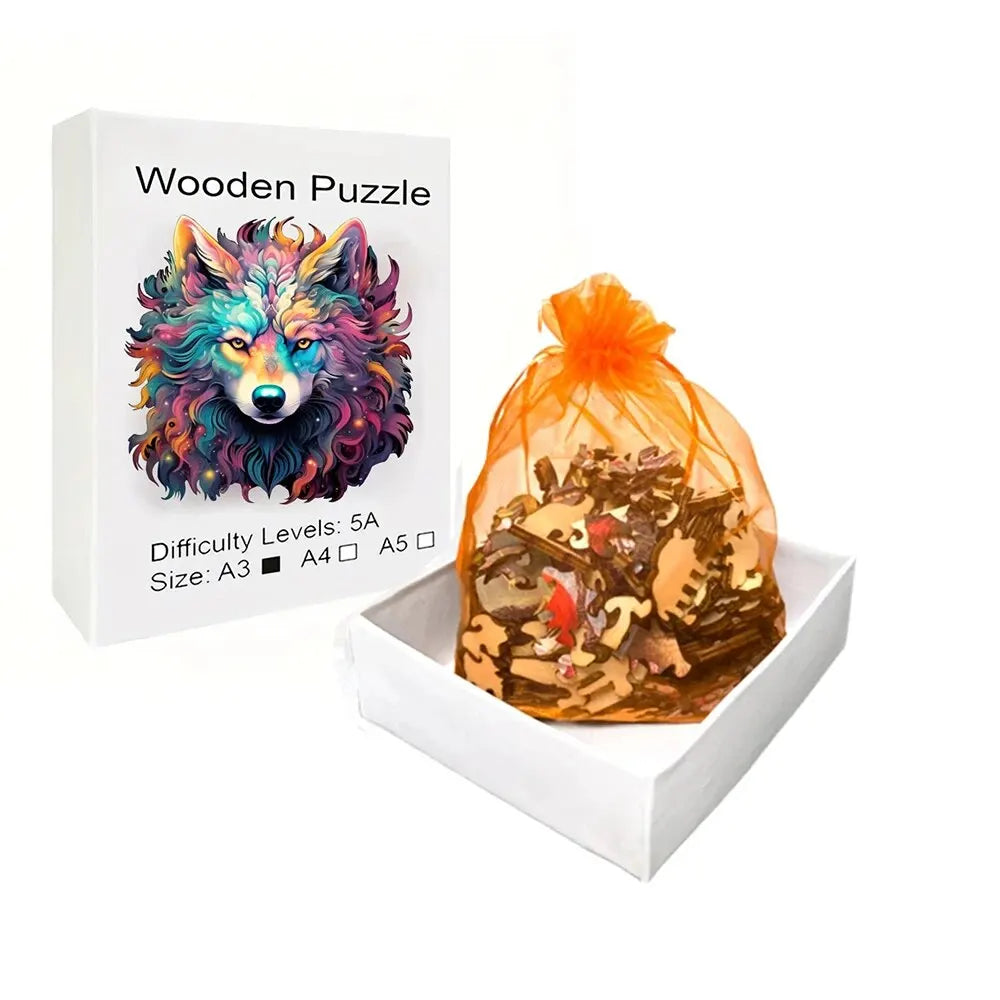 Creative Animal Wolf Wooden Puzzle