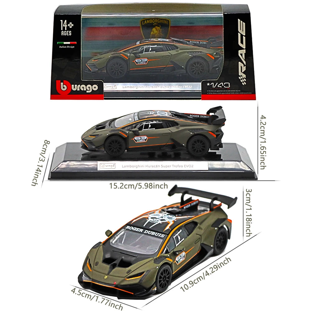 Bburago Lamborghini Huracan Super Trofeo EVO2 Cars 1:43