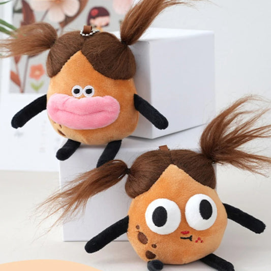 Cute Anime Sausage Mouth Doll Plush Keychain