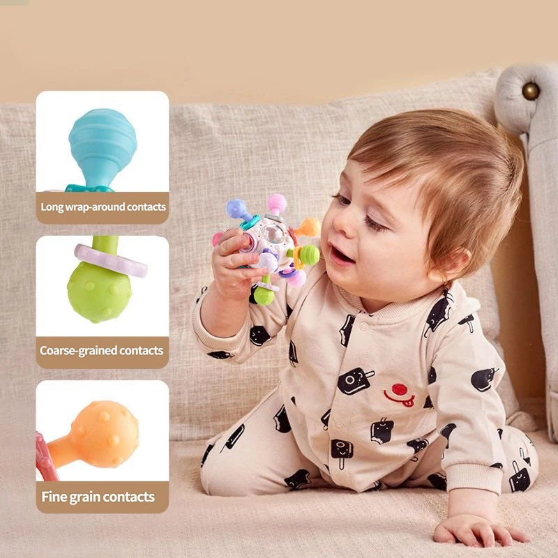 Rotating Rattle Ball Grasping Activity Baby Development