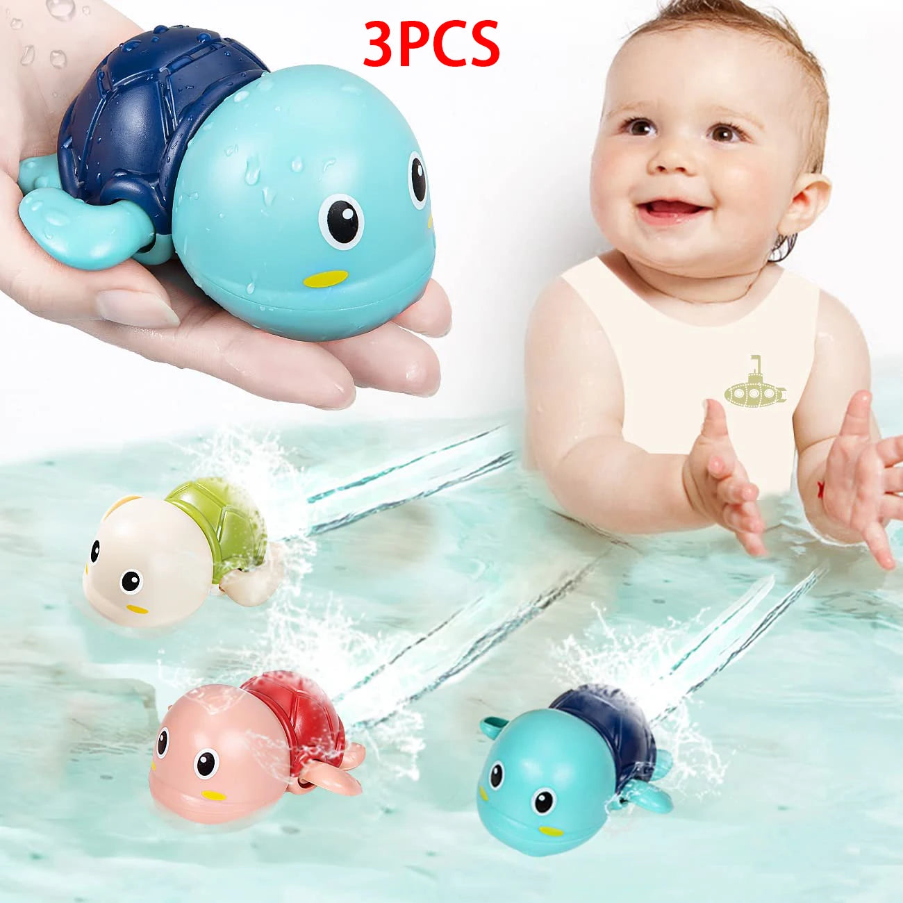 Baby Clockwork Bathing Cute Swimming Turtle Toy