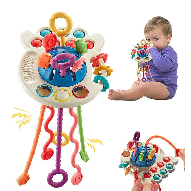 Sensory Toys Silicone Pull String Toys Baby Activity