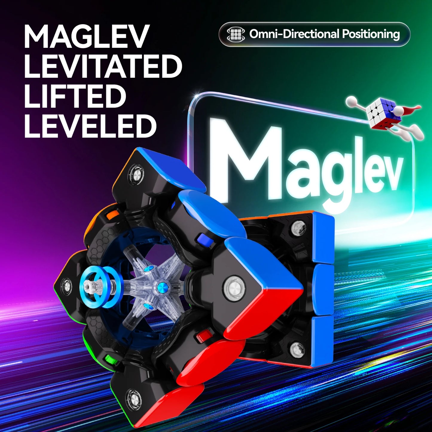 GAN V100 Maglev UV 3X3X3 Magic Cube Stickerless
