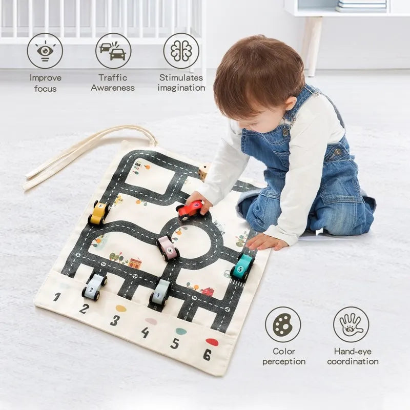 35*31CM Montessori Toys Baby Car Traffic Road Map