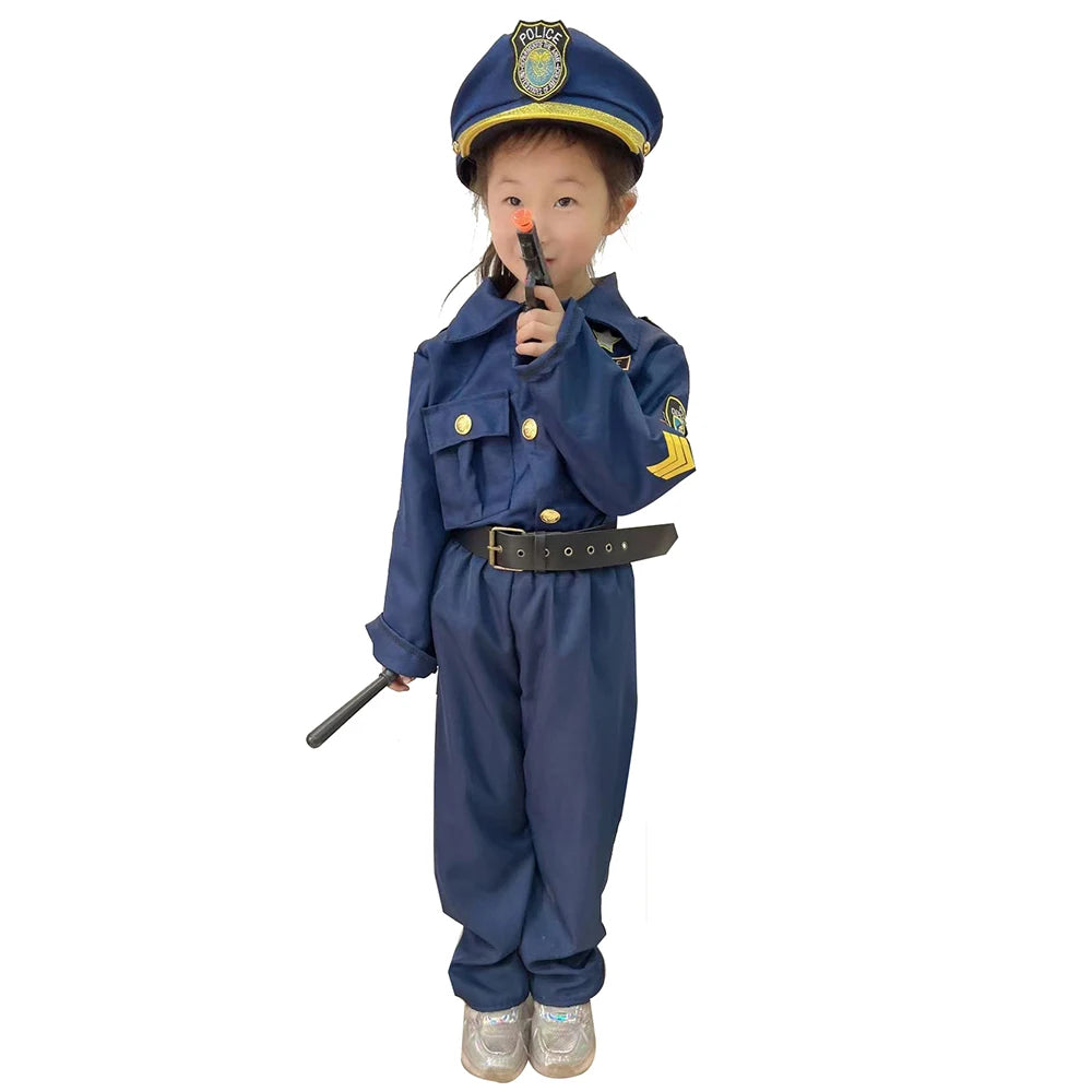 Halloween Costumes Children Policeman Cosplay Costume