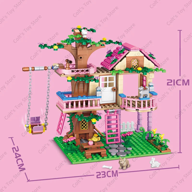 Friendship Tree House Villa Castle Building Blocks