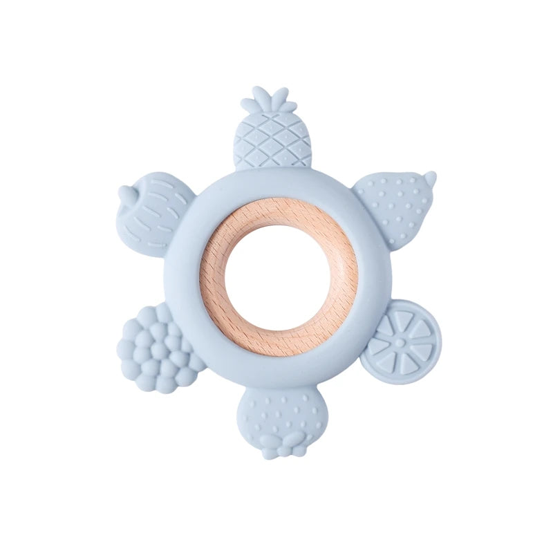 Silicone Teething Sensory Ring , Food Grade Toy