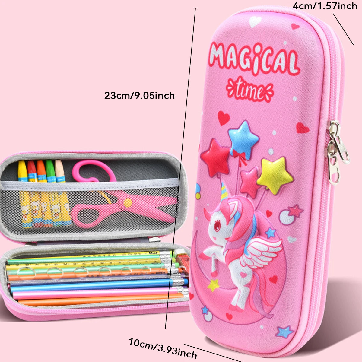 3D Kawaii Cartoon Pencil Case Large Capacity