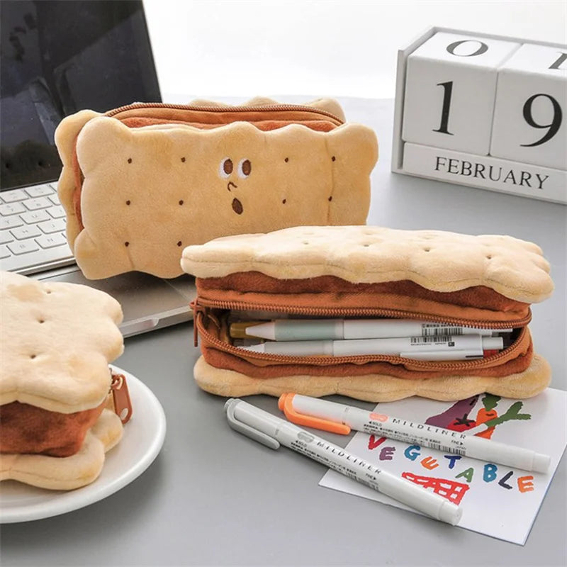 Pencil Case Plush Cookies