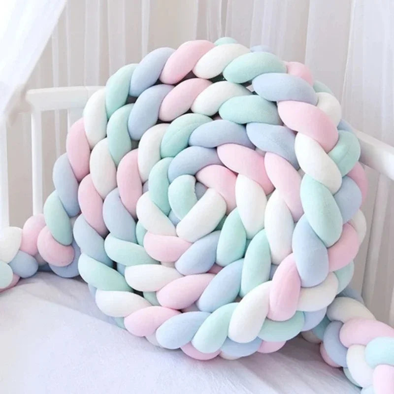 2.2M Baby Bed Bumper 4 Strands Knot Braided