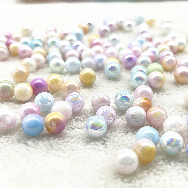 6--10mm Round Acrylic Beads Loose Spacer Beads for Jewelry Making