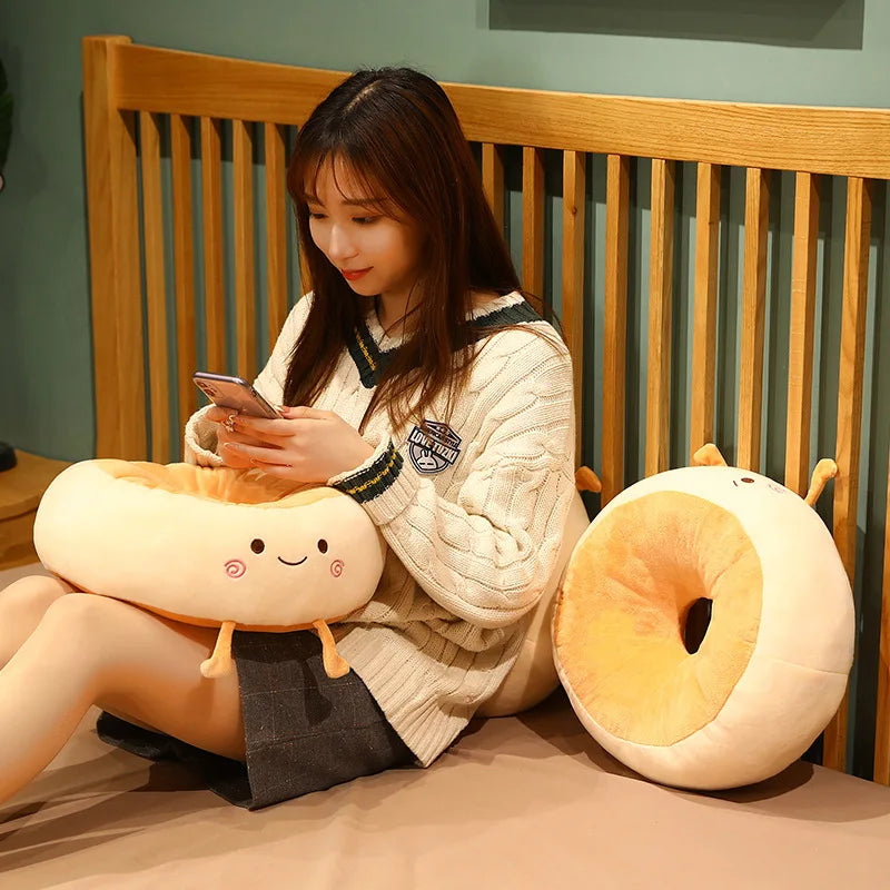 Soft Cushion Round Hole Bread-shaped
