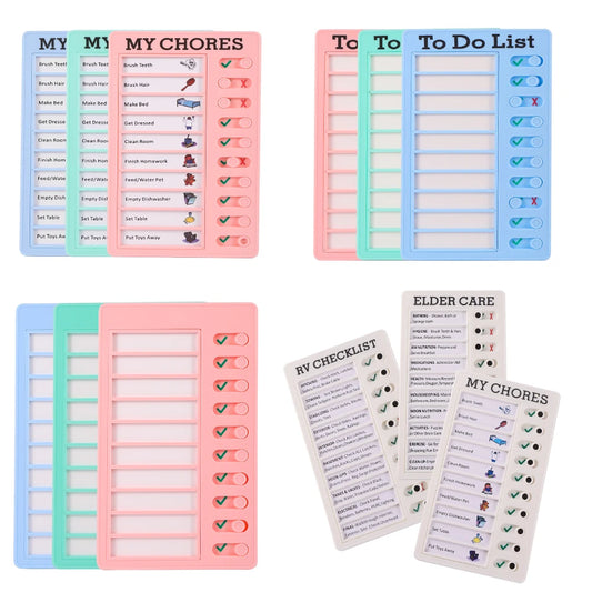 Reusable Kid Self-discipline Checklist Board