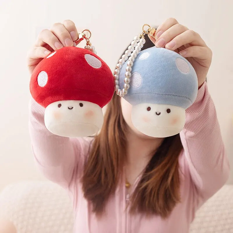 Cute Mushroom Pendant 10cm Small Size Key Backpack Decoration Pendant Kids Toys