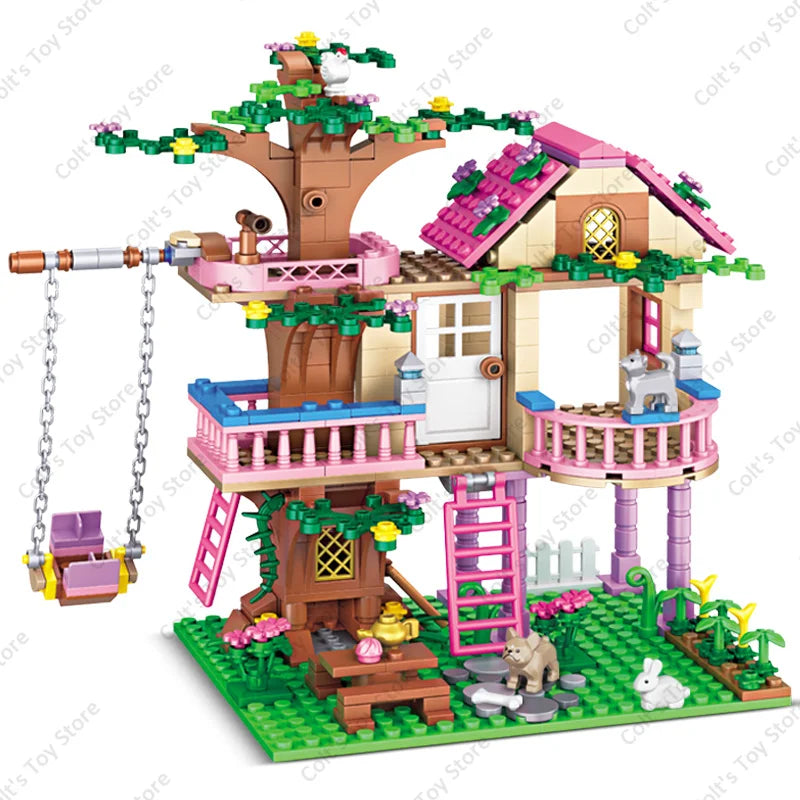 Friendship Tree House Villa Castle Building Blocks