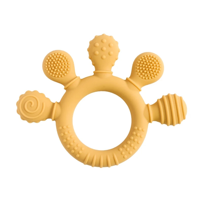 Silicone Teething Sensory Ring , Food Grade Toy