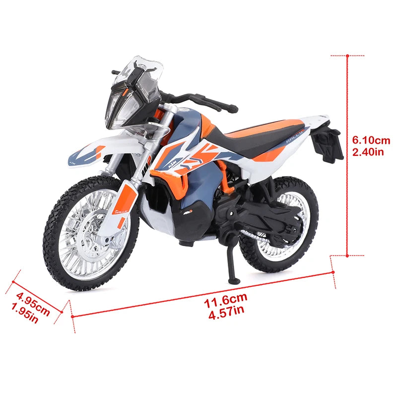 Bburago 1:18 KTM 790 Adventure R Rally simulation alloy