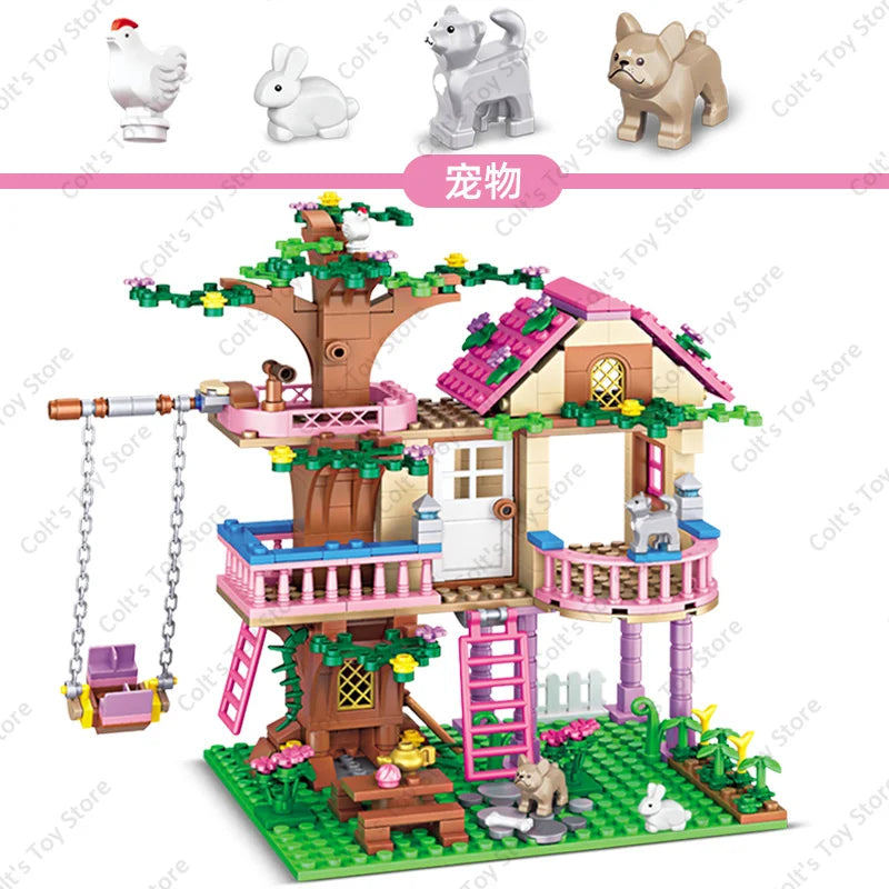 Friendship Tree House Villa Castle Building Blocks