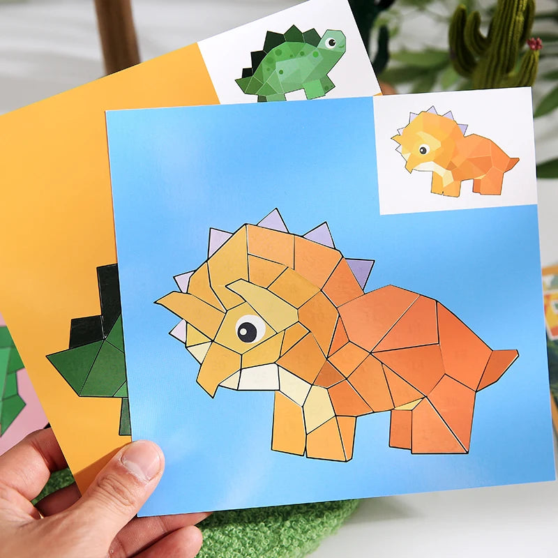 3D Geometric Collage DIY Stickers 12pcs