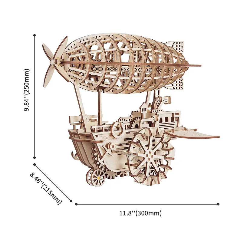 Robotime ROKR Air Vehicle Mechanical Airship 3D Wooden Puzzle LK702