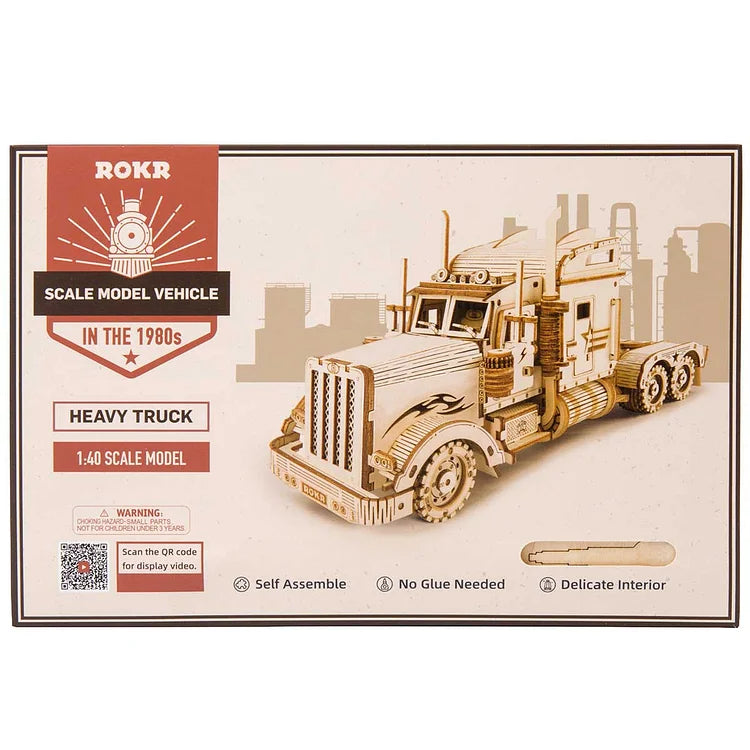 Robotime ROKR Heavy Truck Scale Model 3D Wooden Puzzle MC502